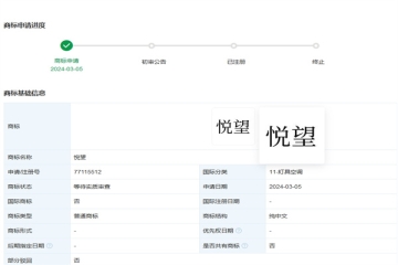 華為技術(shù)有限公司申請(qǐng)注冊(cè)“悅望”商標(biāo)