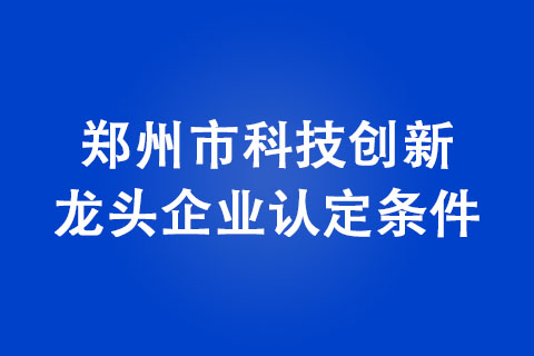 鄭州市科技創(chuàng)新龍頭企業(yè)認定條件